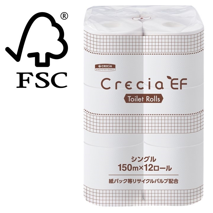 クレシアEF トイレットロール 150m シングル 12ロール